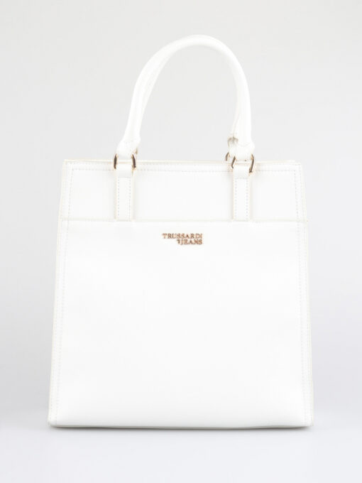 Taška Trussardi T-Easy Light Tote Md Saffiano Biela