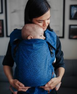 Nosič Be Lenka 4ever Neo - Bloom - Modrá široké s možnosťou kríženia - kampotský pepř