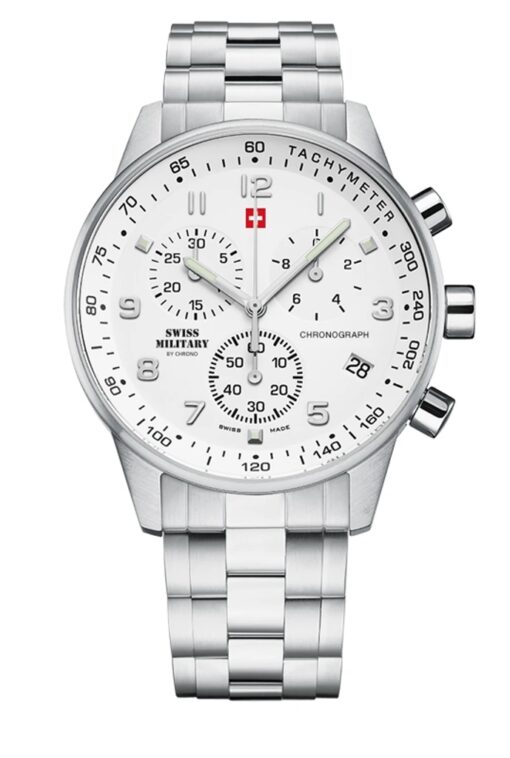 Hodinky SWISS MILITARY BY CHRONO SM34012.02 - Farba: strieborná