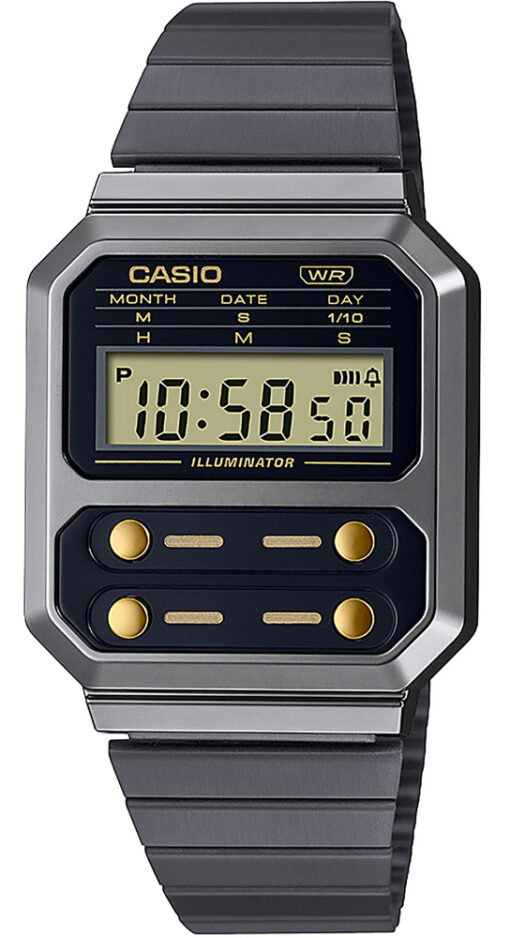 Hodinky CASIO A100WEGG-1A2EF - Farba: čierna