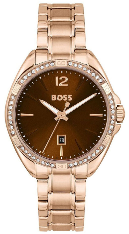 Hodinky HUGO BOSS 1502621 - Farba: ružová zlatá