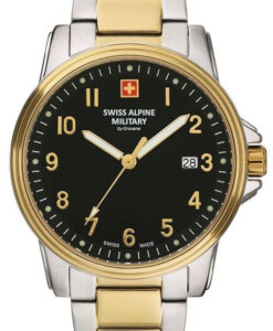 Hodinky SWISS ALPINE MILITARY 7011.1147 - Farba: čierna