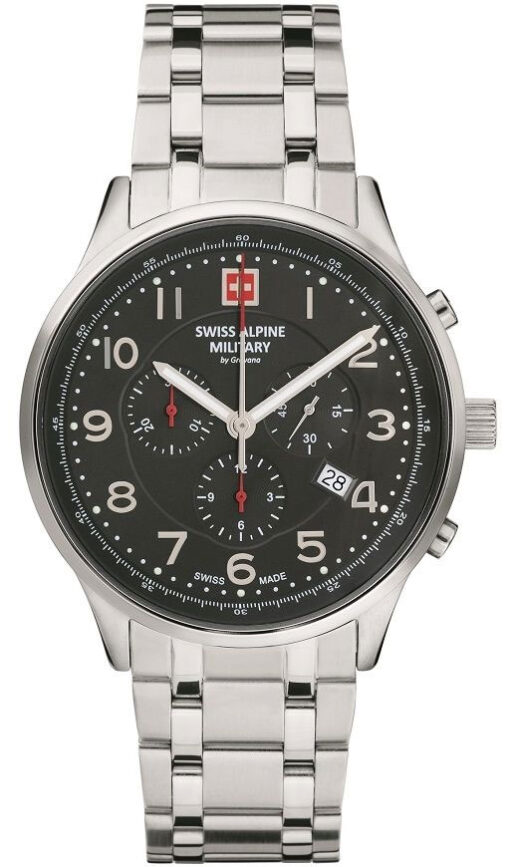 Hodinky SWISS ALPINE MILITARY 7084.9137 - Farba: čierna