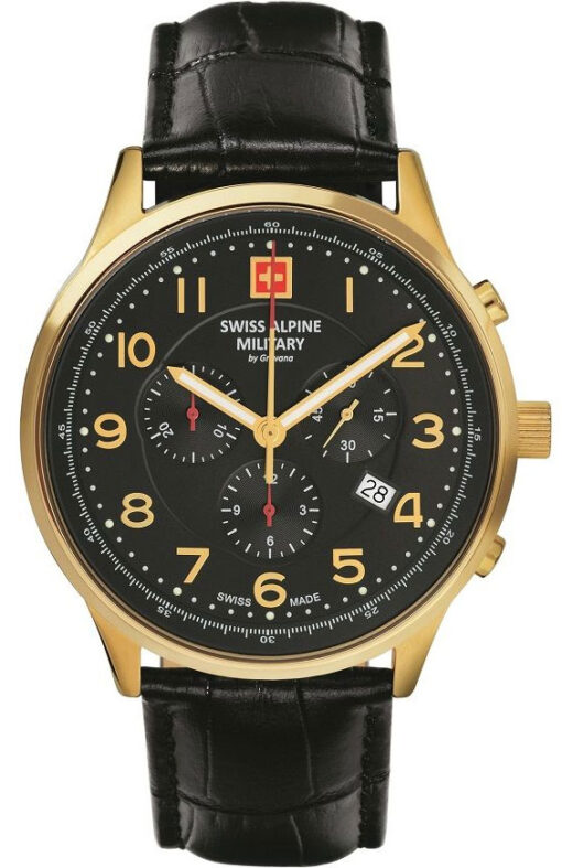 Hodinky SWISS ALPINE MILITARY 7084.9517 - Farba: čierna