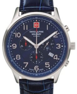 Hodinky SWISS ALPINE MILITARY 7084.9535 - Farba: modrá