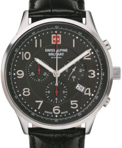 Hodinky SWISS ALPINE MILITARY 7084.9537 - Farba: čierna