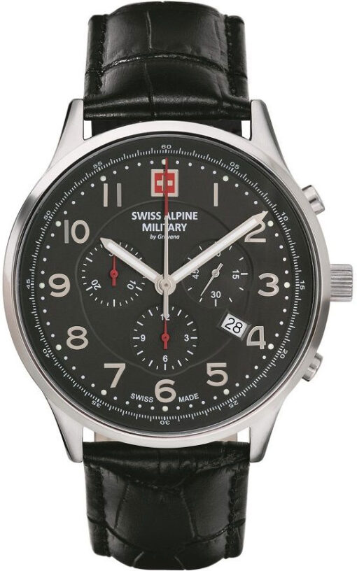 Hodinky SWISS ALPINE MILITARY 7084.9537 - Farba: čierna