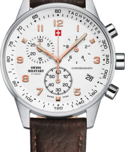 Hodinky SWISS MILITARY BY CHRONO SM34012.11 - Farba: hnedá