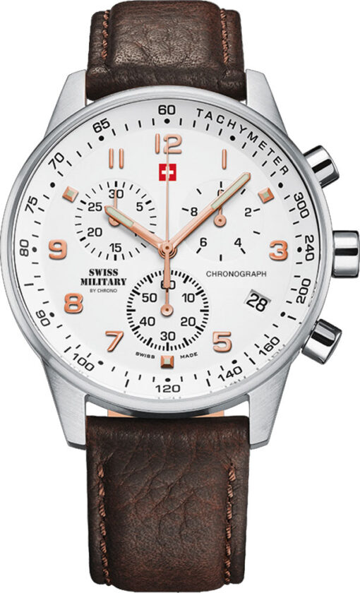 Hodinky SWISS MILITARY BY CHRONO SM34012.11 - Farba: hnedá