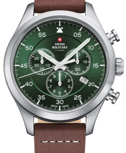 Hodinky SWISS MILITARY BY CHRONO SM34076.07 - Farba: hnedá