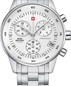 Hodinky SWISS MILITARY BY CHRONO SM30052.02 - Farba: strieborná