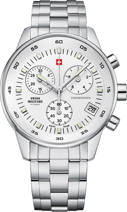 Hodinky SWISS MILITARY BY CHRONO SM30052.02 - Farba: strieborná