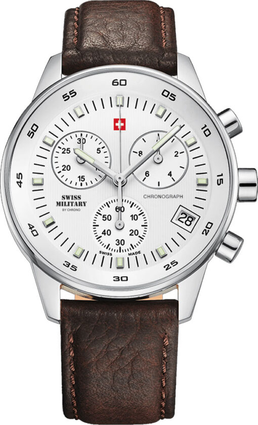 Hodinky SWISS MILITARY BY CHRONO SM30052.04 - Farba: hnedá