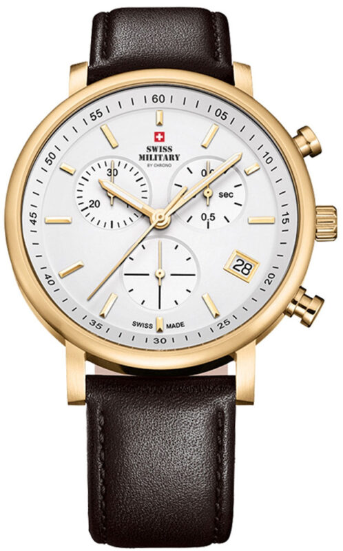 Hodinky SWISS MILITARY BY CHRONO SM34058.07 - Farba: hnedá