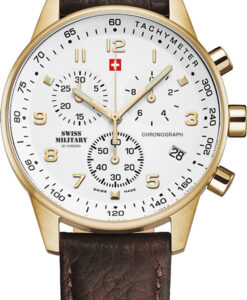 Hodinky SWISS MILITARY BY CHRONO SM34012.07 - Farba: hnedá