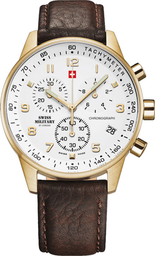 Hodinky SWISS MILITARY BY CHRONO SM34012.07 - Farba: hnedá