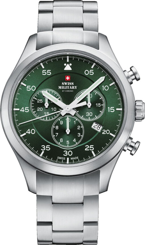 Hodinky SWISS MILITARY BY CHRONO SM34076.03 - Farba: strieborná