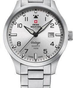 Hodinky SWISS MILITARY BY CHRONO SM34078.02 - Farba: strieborná