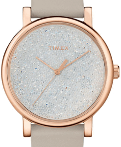 Hodinky TIMEX Crystal Opulence 38mm Leather Strap TW2T78100 - Farba: béžová