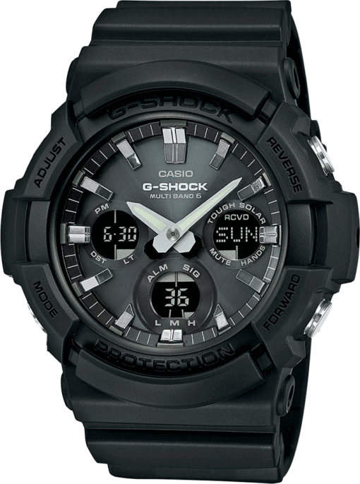 Hodinky CASIO G-SHOCK GAW 100B-1A - Farba: čierna