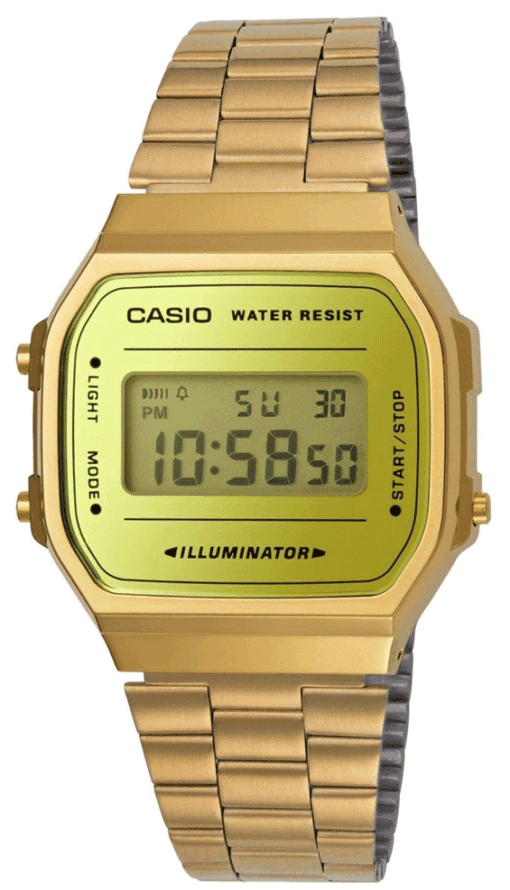 Hodinky CASIO A 168WEGM-9 - Farba: zlatá