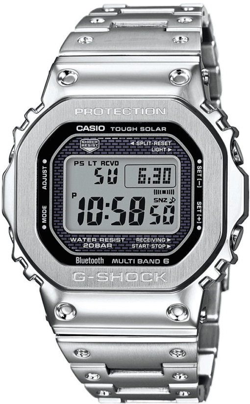 Hodinky CASIO G-SHOCK GMW B5000D-1 - Farba: strieborná