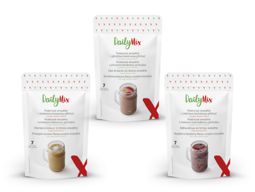 DailyMix Proteínové smoothie MIX príchutí (2+1 ZADARMO) - DailyMix - Ketomix