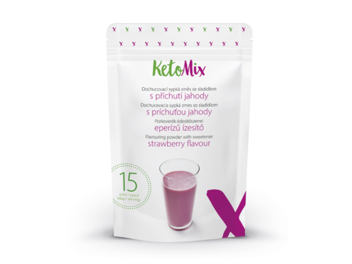 KetoMix Príchuť do kokteilu - jahoda – vegan - 45g - KetoMix - Ketomix