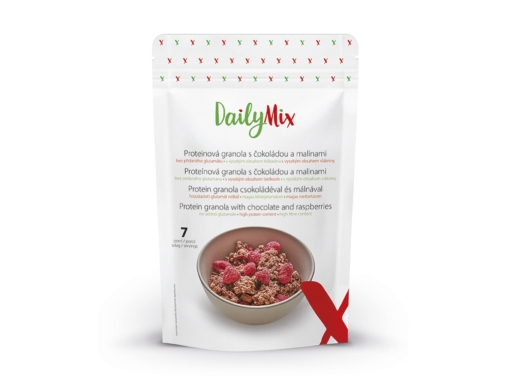 DailyMix Proteínová granola s čokoládou a malinami (7 porcií) - DailyMix - Ketomix