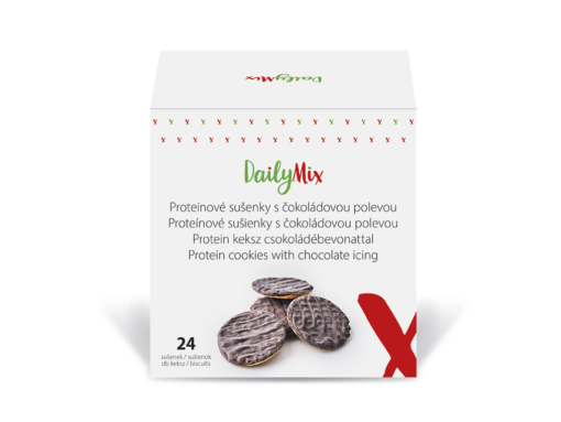 DailyMix Proteínové sušienky s čokoládovou polevou (24 sušienok) - DailyMix - Ketomix