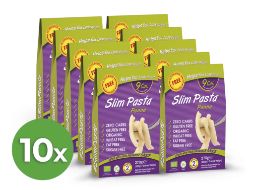 Slim Pasta Výhodný balíček Slim Pasta Penne (10 ks) 2 500 g - Slim Pasta - Ketomix