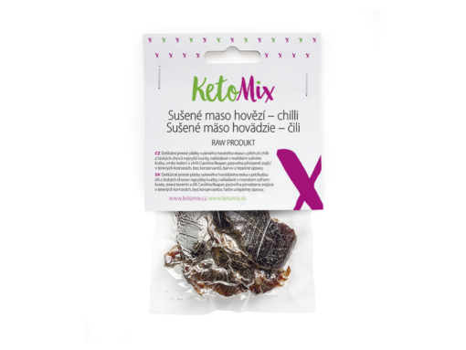 KetoMix Sušené mäso hovädzie – chilli 25 g - KetoMix - Ketomix