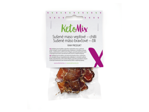 KetoMix Sušené mäso bravčové – chilli 25 g - KetoMix - Ketomix