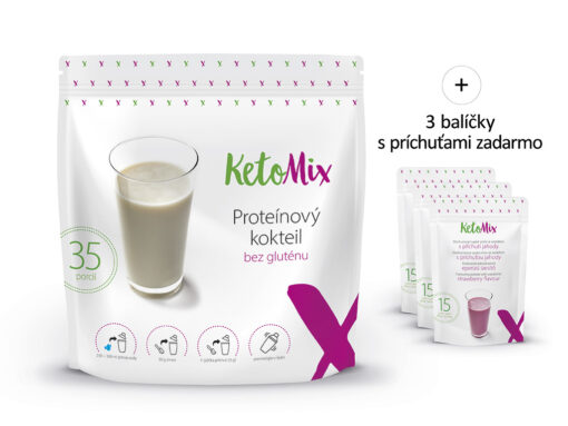 Proteínový kokteil KetoMix 1050 g (35 porcií) Druhá príchuť kokteilu: vanilka