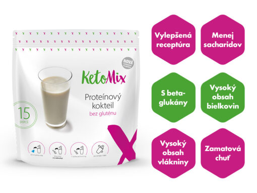 Proteínový kokteil novej generácie KetoMix 450 g (15 porcií) - KetoMix - Ketomix