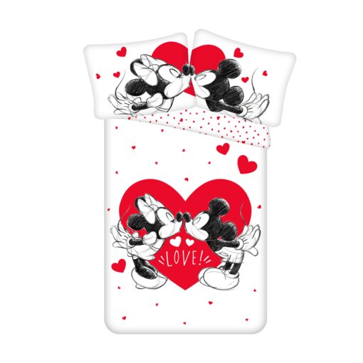 Jerry Fabrics Detské bavlnené obliečky Mickey and Minnie Love 05