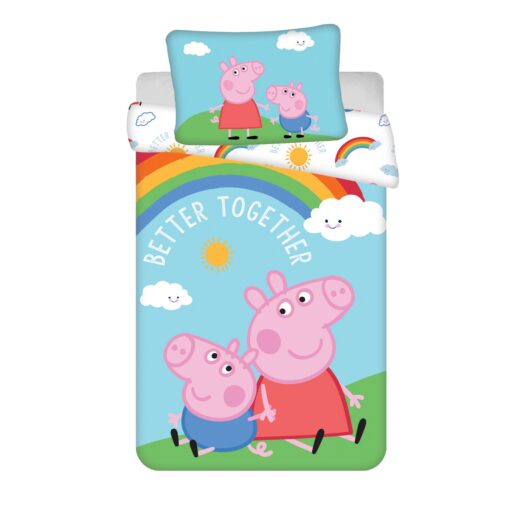 Jerry Fabrics Detské bavlnené obliečky do postieľky Peppa Pig PEP132