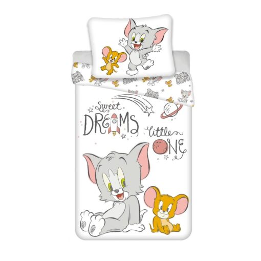 Jerry Fabrics Detské bavlnené obliečky do postieľky Tom & Jerry TJ050