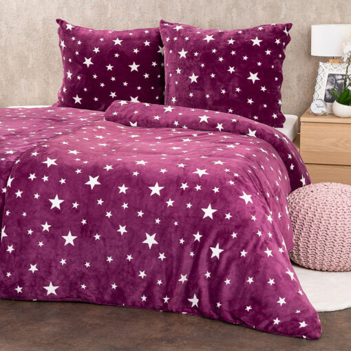 4Home Obliečky mikroflanel Stars violet